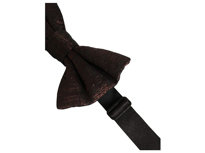 Dolce & Gabbana Papillon regolabile da uomo, marrone, % seta - vista 3