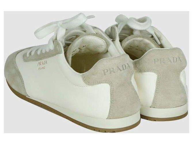 Prada Sapatilhas em pele nappa e camurça - vista 4