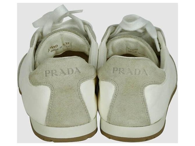 Prada Sapatilhas em pele nappa e camurça - vista 5
