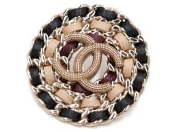 Chanel CC Logo Ohrringe mit goldener Kette - Ansicht 2