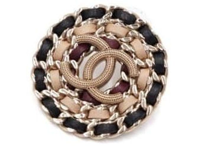 Chanel CC Logo Ohrringe mit goldener Kette - Ansicht 3