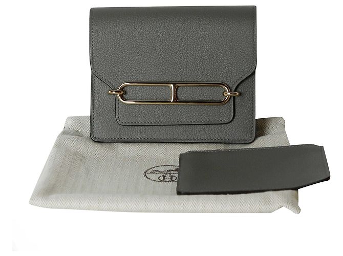 Cartera Slim Hermès de piel marrón - vista 7