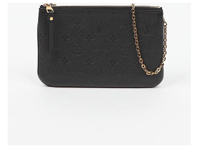Louis Vuitton Borsa a tracolla Pochette Double Monogram Empreinte Leather Black - vista 2