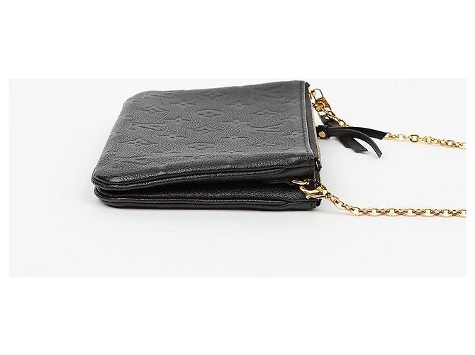 Louis Vuitton Borsa a tracolla Pochette Double Monogram Empreinte Leather Black - vista 4
