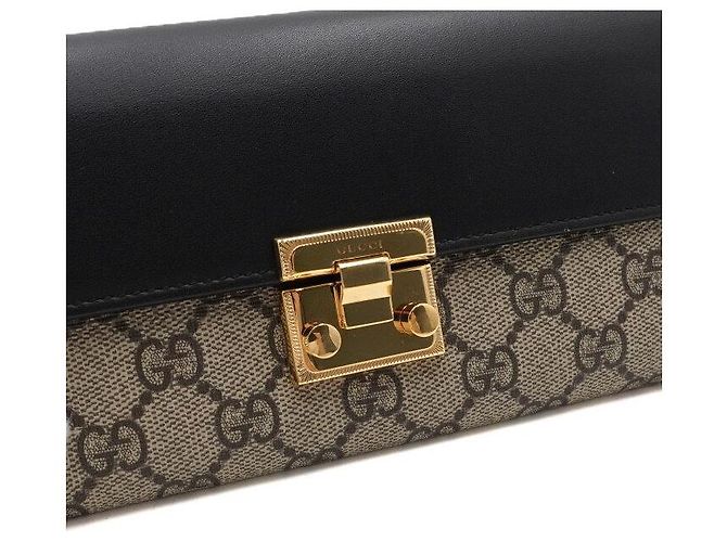 Gucci Portafoglio lungo con catena dorata e borsa pouch a tracolla - vista 5