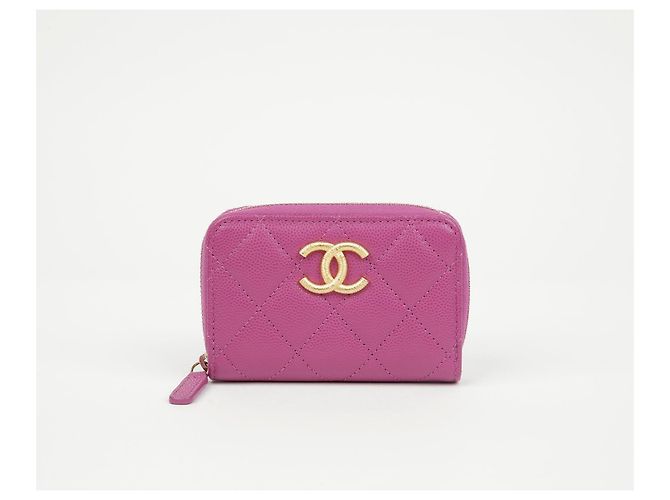 Chanel Portacarte con zip Logo CC - vista 2