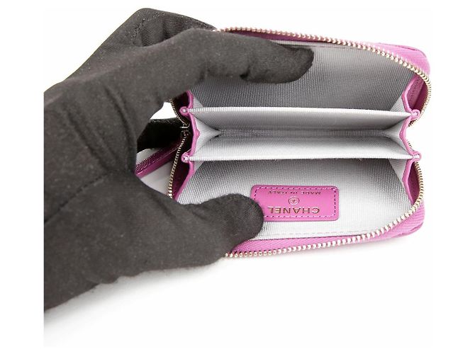 Chanel Portacarte con zip Logo CC - vista 7