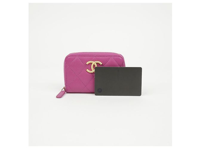 Chanel Portacarte con zip Logo CC - vista 8