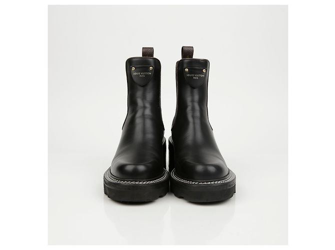 Botines Louis Vuitton de piel marrón - vista 4