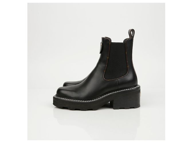 Botines Louis Vuitton de piel marrón - vista 5
