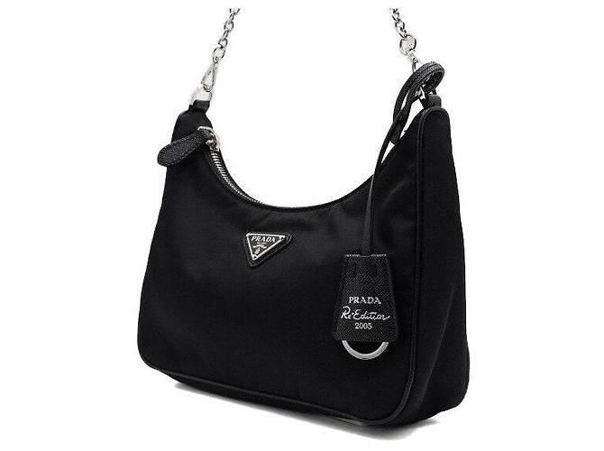 Prada Borsa a tracolla Re-Edition Multi Hobo in Black - vista 2