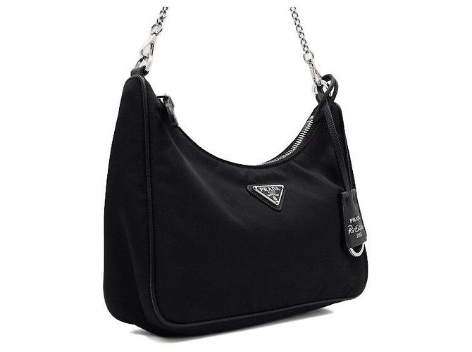 Prada Borsa a tracolla Re-Edition Multi Hobo in Black - vista 3