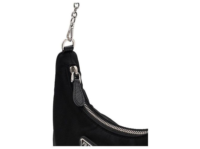 Prada Borsa a tracolla Re-Edition Multi Hobo in Black - vista 8