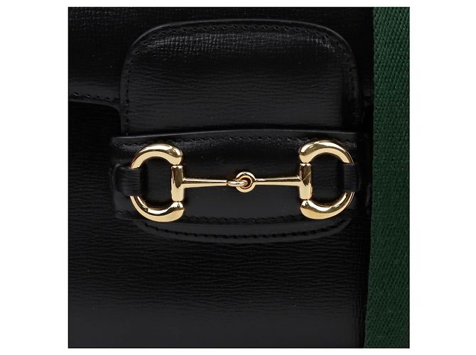 Gucci Mini Borsa a Tracolla in Pelle Horsebit Nera - vista 2