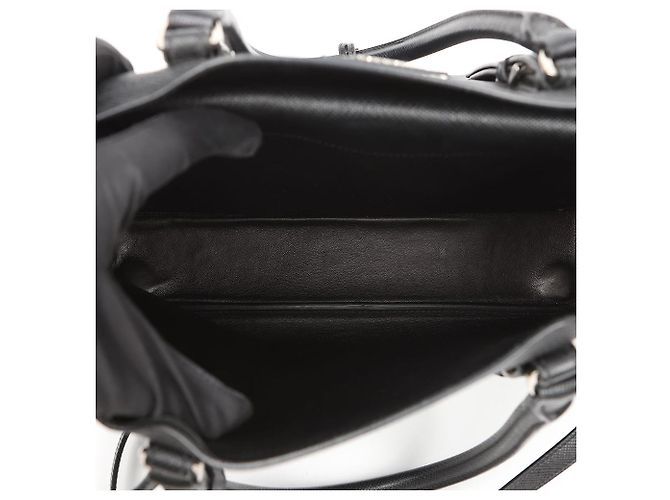 Prada Borsa Tote Saffiano Double Black - vista 14