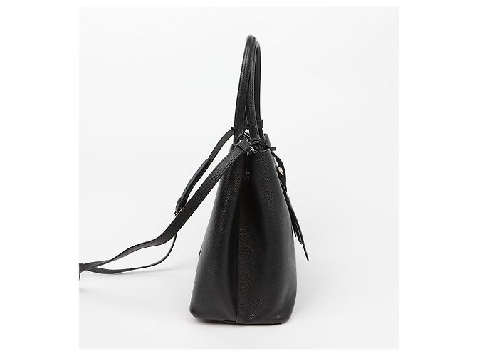 Prada Borsa Tote Saffiano Double Black - vista 5