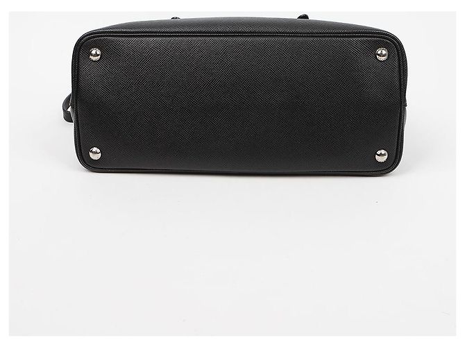 Prada Borsa Tote Saffiano Double Black - vista 6