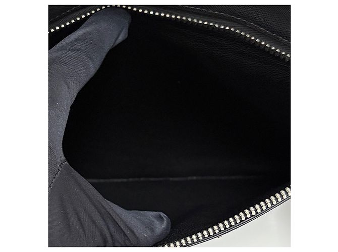 Prada Clutch in Saffiano con logo triangolare Nero - vista 8