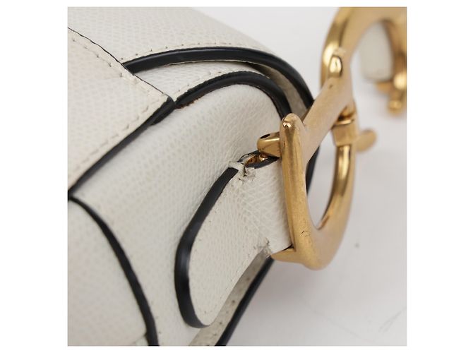 Dior Bolso de hombro tipo saddle de piel Blanco - vista 18