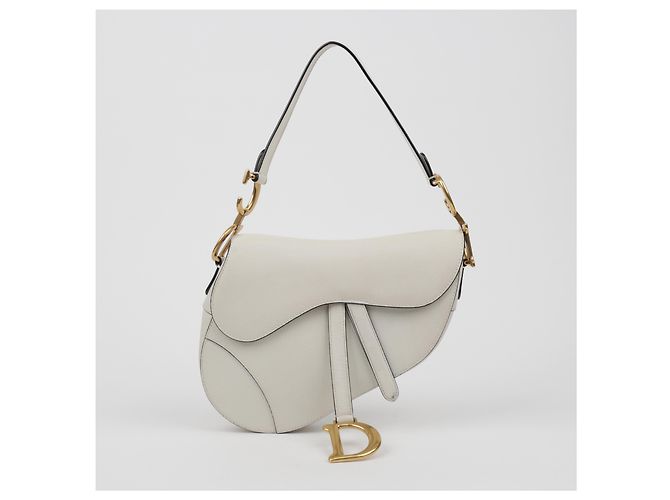 Dior Bolso de hombro tipo saddle de piel Blanco - vista 2