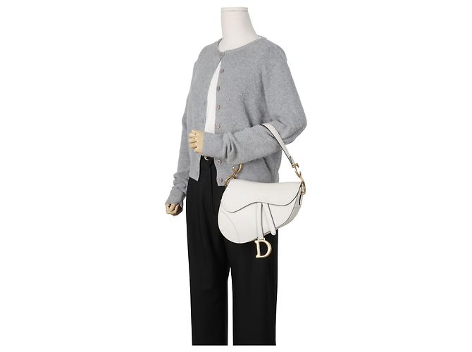 Dior Bolso de hombro tipo saddle de piel Blanco - vista 22