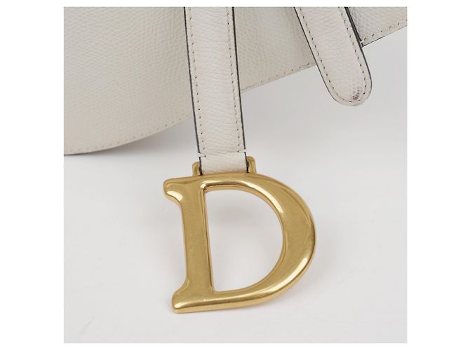 Dior Bolso de hombro tipo saddle de piel Blanco - vista 3