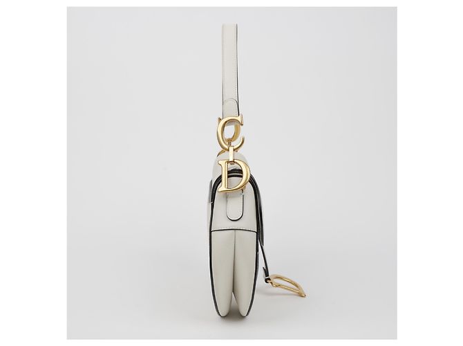 Dior Bolso de hombro tipo saddle de piel Blanco - vista 5
