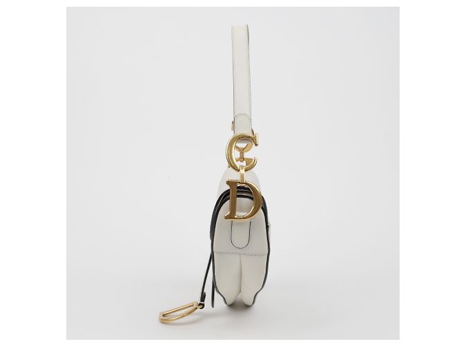 Dior Bolso de hombro tipo saddle de piel Blanco - vista 7