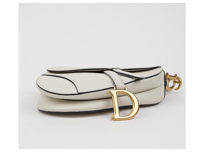 Dior Bolso de hombro tipo saddle de piel Blanco - vista 9