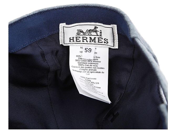 Hermès Kappe Indigo Blau Kaschmir - Ansicht 7