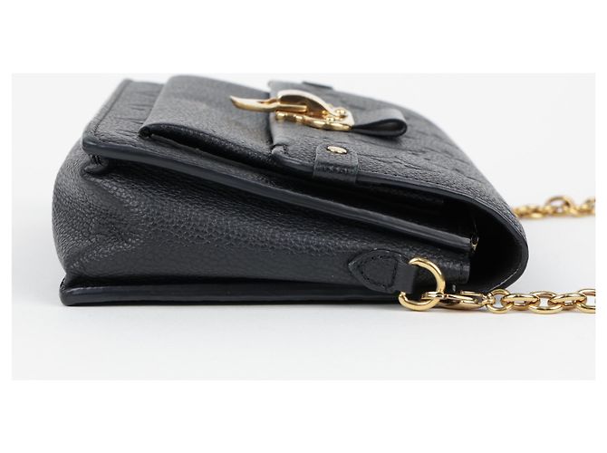 Louis Vuitton Borsa a tracolla portafoglio con catena in pelle Nera - vista 10