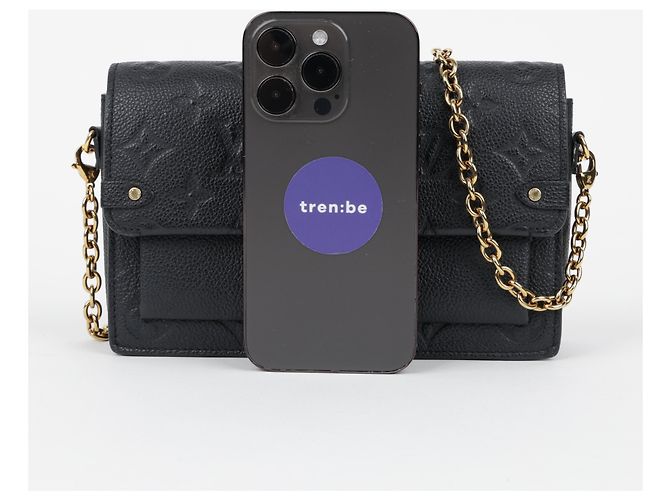 Louis Vuitton Borsa a tracolla portafoglio con catena in pelle Nera - vista 13