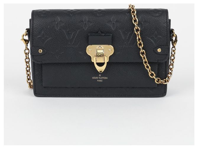 Louis Vuitton Borsa a tracolla portafoglio con catena in pelle Nera - vista 2