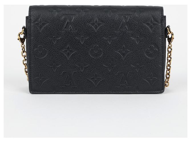 Louis Vuitton Borsa a tracolla portafoglio con catena in pelle Nera - vista 5