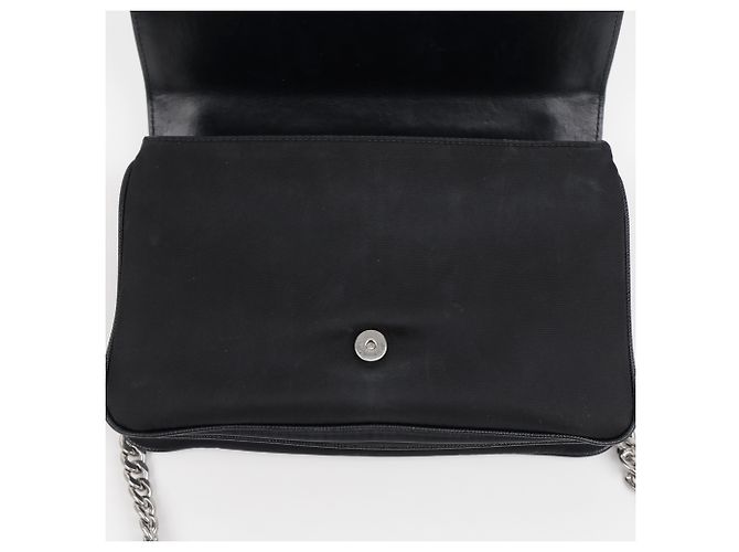 Prada Borsa a tracolla con catena in Saffiano Tessuto Nera - vista 22