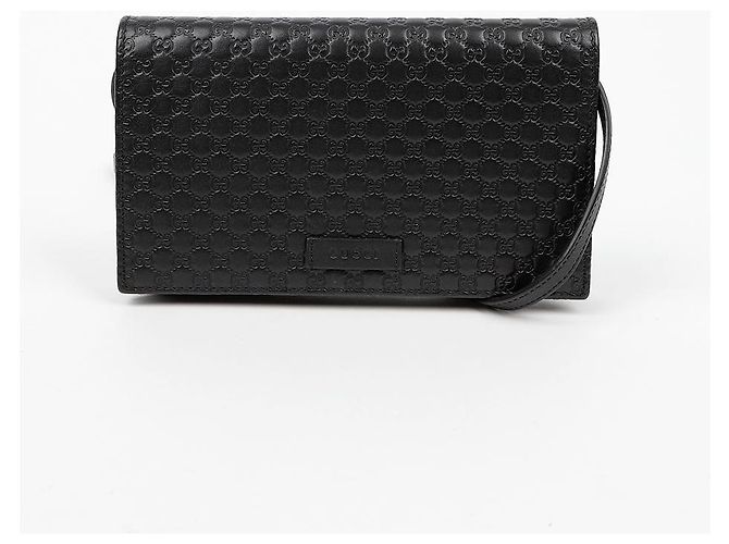 Gucci Borsa a Tracolla Mini in Pelle Microshima Nero - vista 2