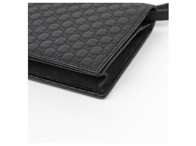 Gucci Borsa a Tracolla Mini in Pelle Microshima Nero - vista 7