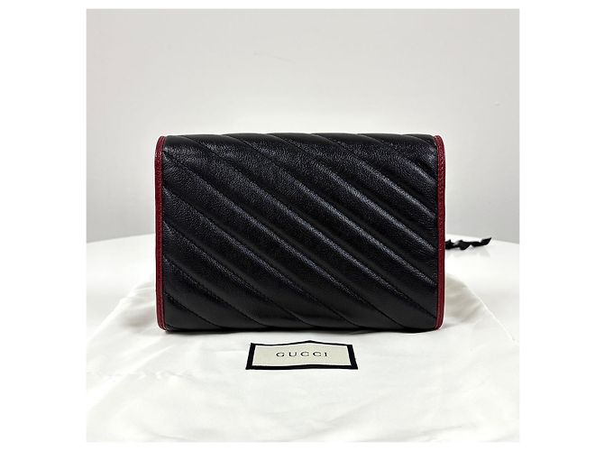 Gucci Chain Shoulder Bag Schultertasche Rot Leder - Ansicht 4