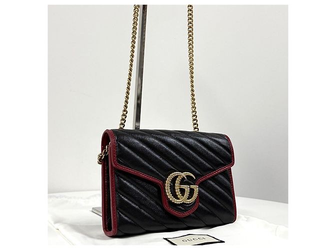 Gucci Chain Shoulder Bag Schultertasche Rot Leder - Ansicht 6