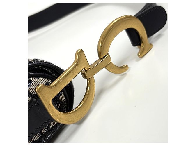 Dior Borsa Saddle Oblique Jacquard Blu - vista 9