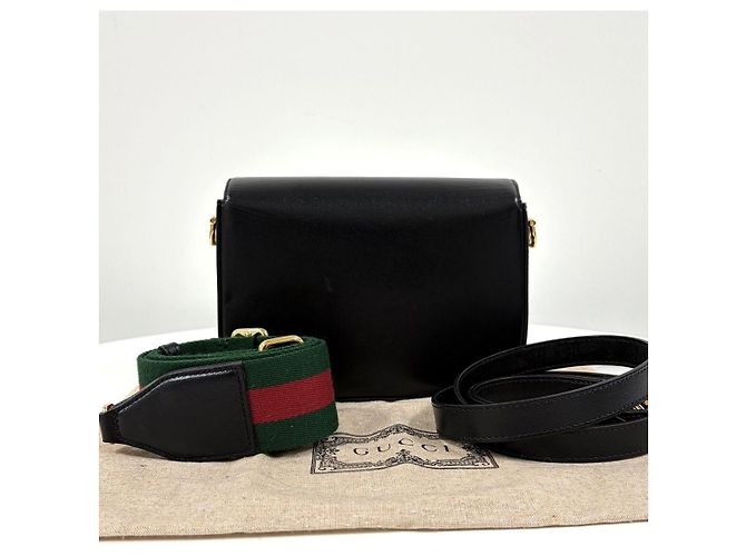 Gucci Borsa a tracolla mini in pelle Horsebit Nera - vista 4