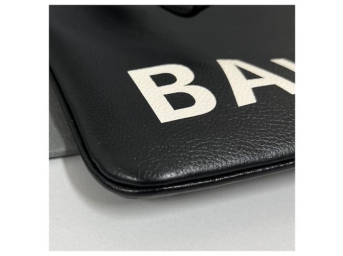 Balenciaga Clutch Bag Logo Large Nera - vista 6