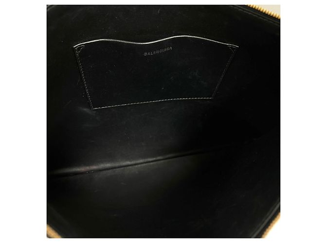 Balenciaga Clutch Bag Logo Large Nera - vista 8