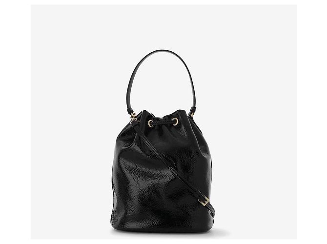 Prada Borsa a secchiello Naflak Patent Triangle Logo Duet - vista 5