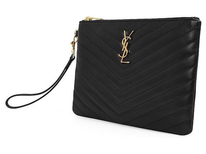 Autre Marque Piccola borsa a pochette Cassandra Monogram Matelassé Gold - vista 5
