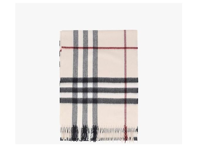 Burberry Sciarpa in cashmere a quadri con frange - vista 2