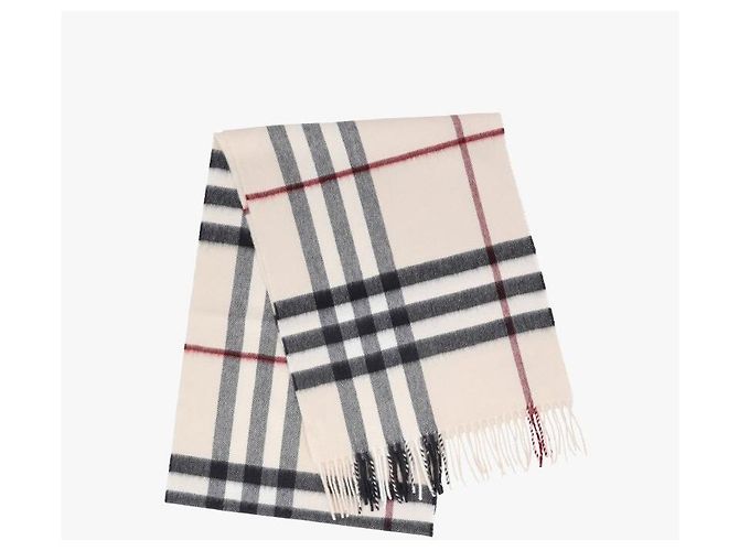 Burberry Sciarpa in cashmere a quadri con frange - vista 4