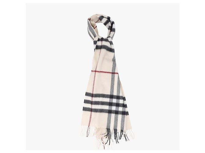 Burberry Sciarpa in cashmere a quadri con frange - vista 5