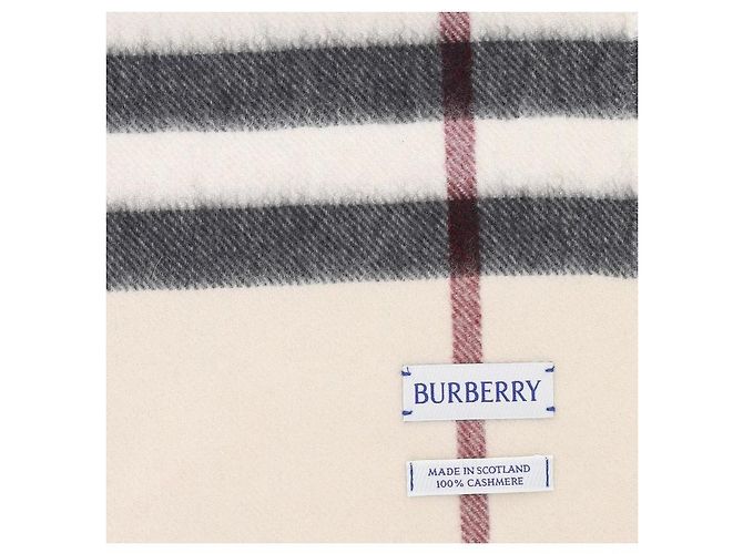 Burberry Sciarpa in cashmere a quadri con frange - vista 6