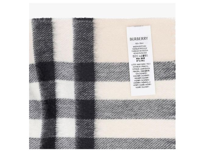 Burberry Sciarpa in cashmere a quadri con frange - vista 7